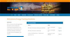 Desktop Screenshot of energytrainingsolutions.com
