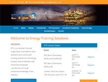 Tablet Screenshot of energytrainingsolutions.com